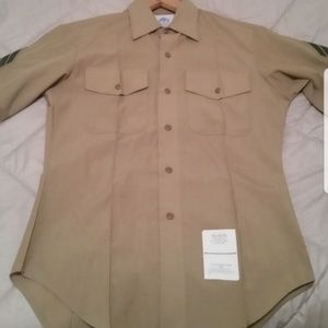 Men's Marine long sleeve kaki w/Sgt chevrons